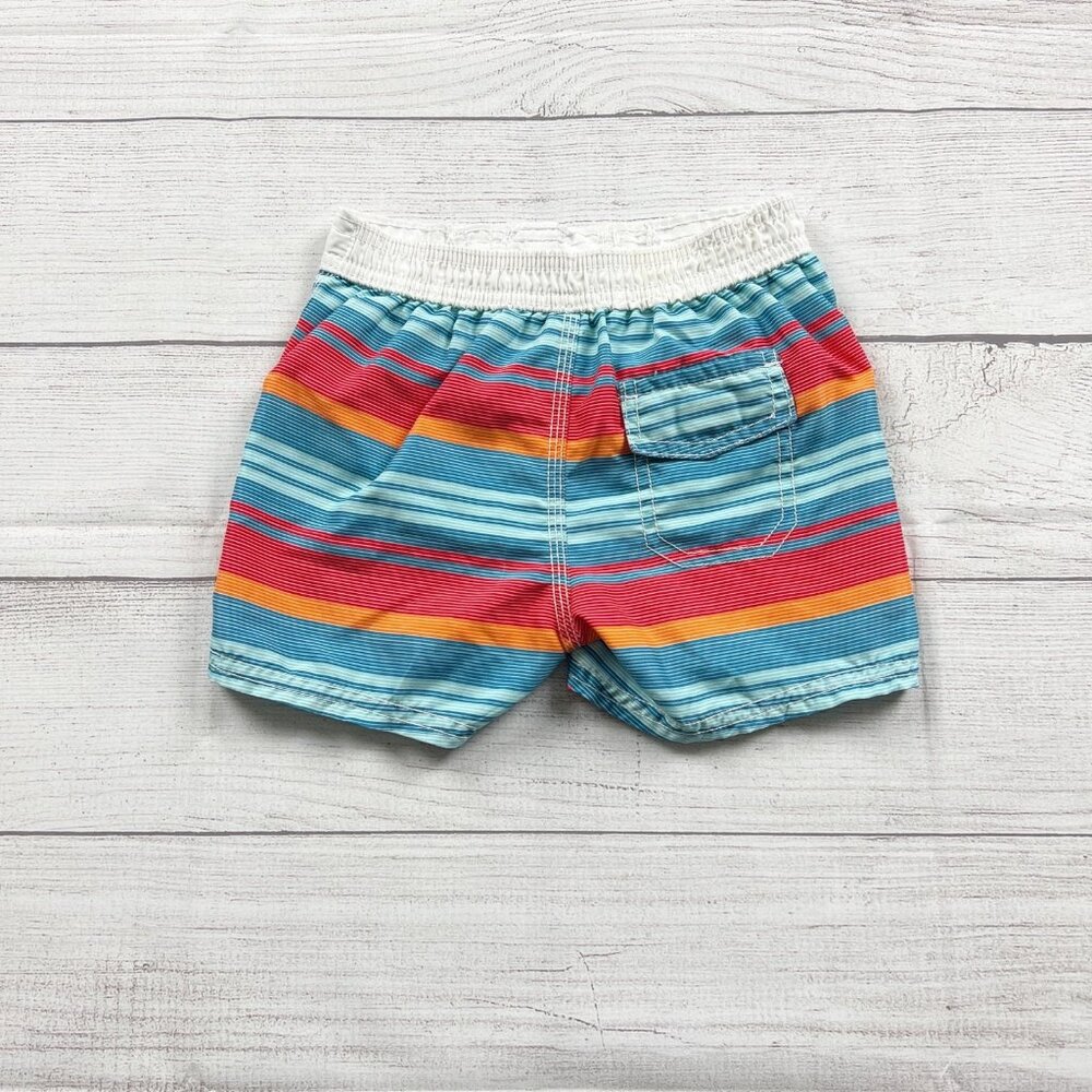 OshKosh B’gosh Toddler Boy Swim Trunks Striped Board Shorts 12-18 Months - Picture 5 of 5